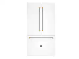 36" Bertazzoni Refrigerator - 26.2 Cu. Ft. - Counter-Depth - French Door - Bottom Freezer - Bianco Matt - White
