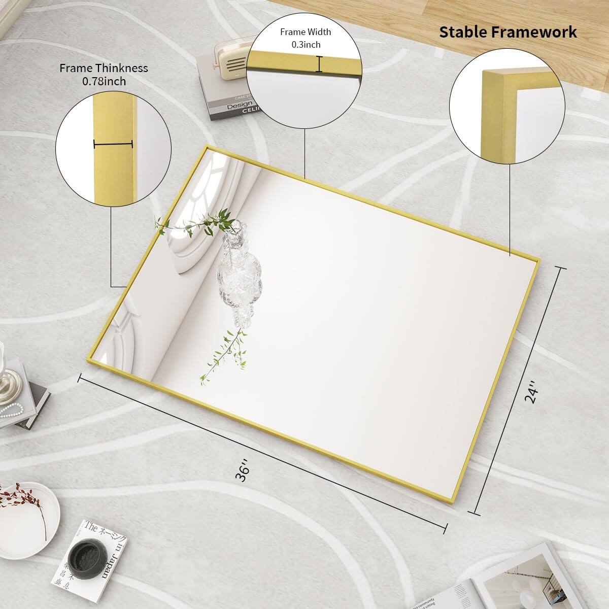 Frame Width 0.3 inch  
Stable Framework  
Frame Thickness 0.78 inch  
Design CELI: 24" x 36"  
Made in Japan