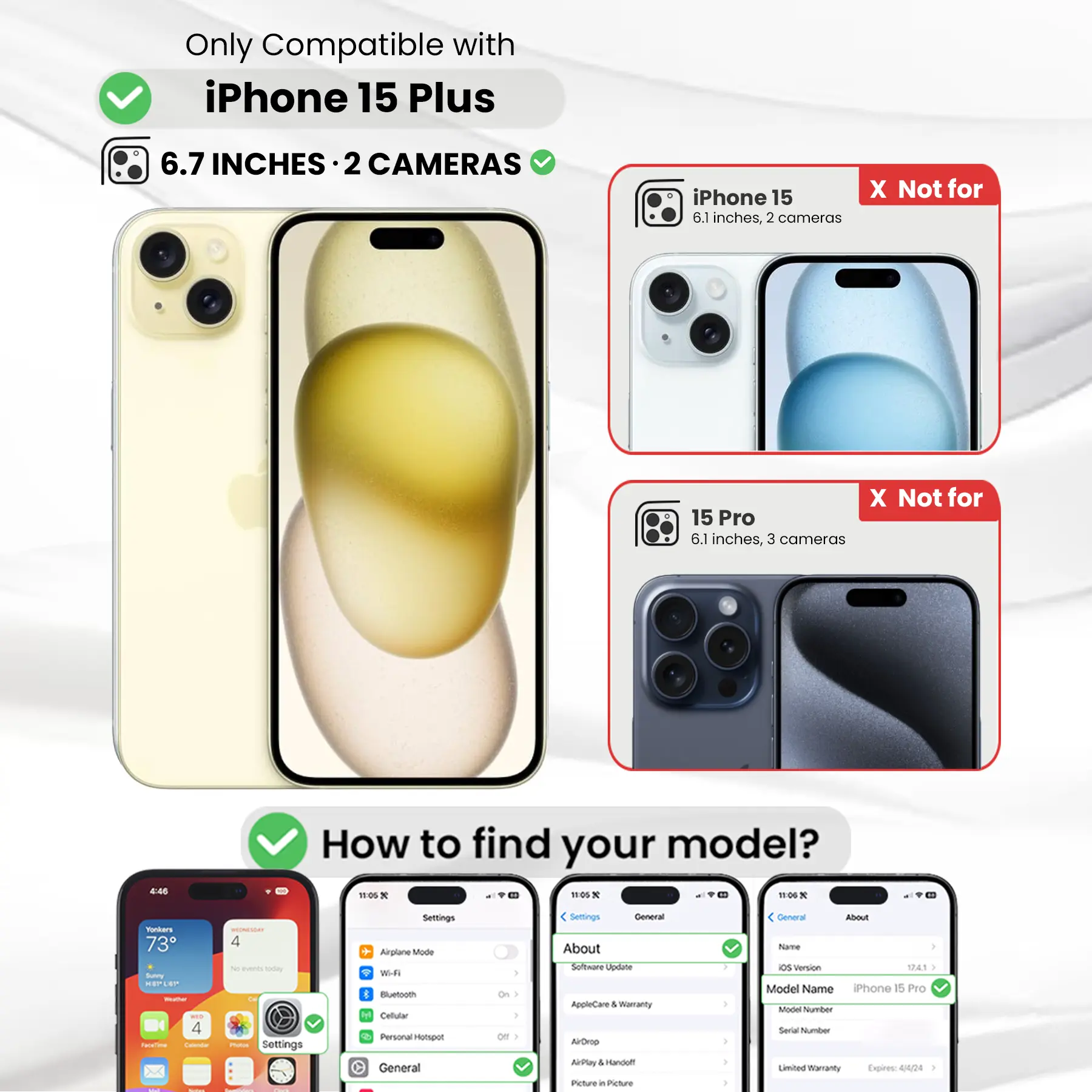 Entronix Case for iPhone 15 Plus Triple Layer Heavy Duty
