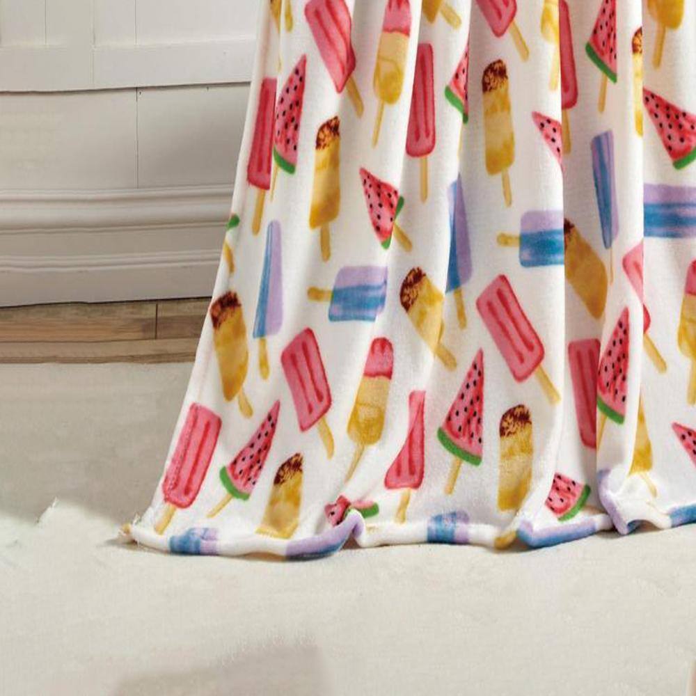 Alt View 1. Noble House - Plazatex Ice Cream Micro plush Decorative All Season Multi Color 50" X 60" Throw Blanket - Multi.