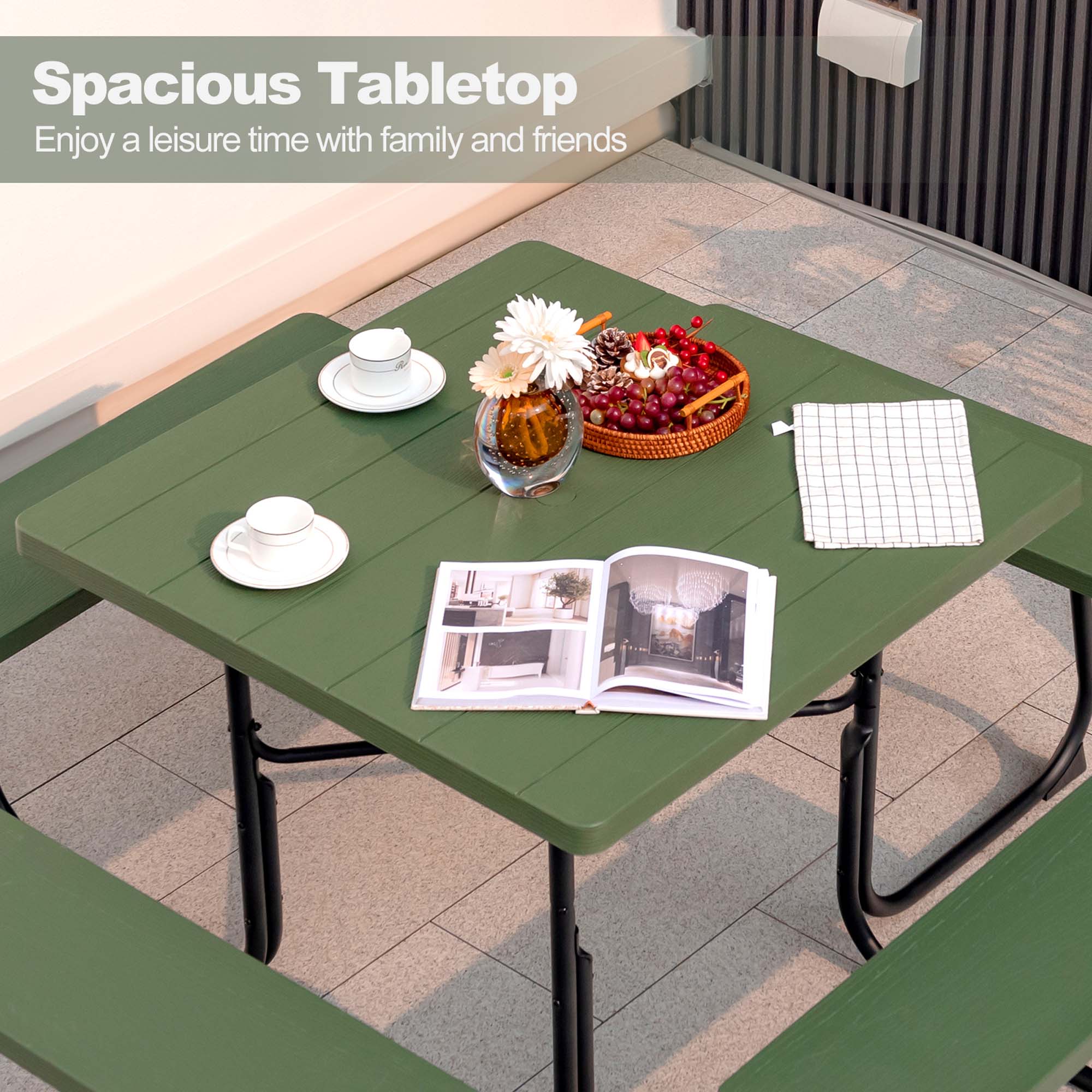 Spacious Tabletop
Enjoy a leisure time with family and friends