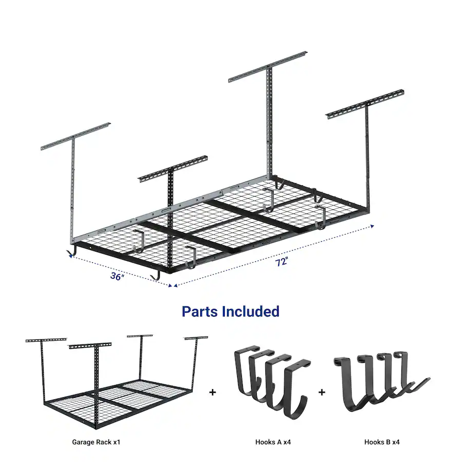 Fleximounts OHK Series 36 in. W x 72 in. D x 22 40 in. H Ceiling ...