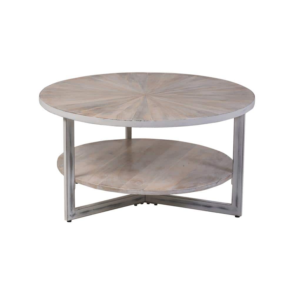 Carolina Chair & Table - Chelsea Round Coffee Table - Whitewash - White