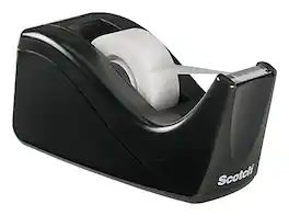 Scotch - Desktop Dispenser, 1" Core - Black