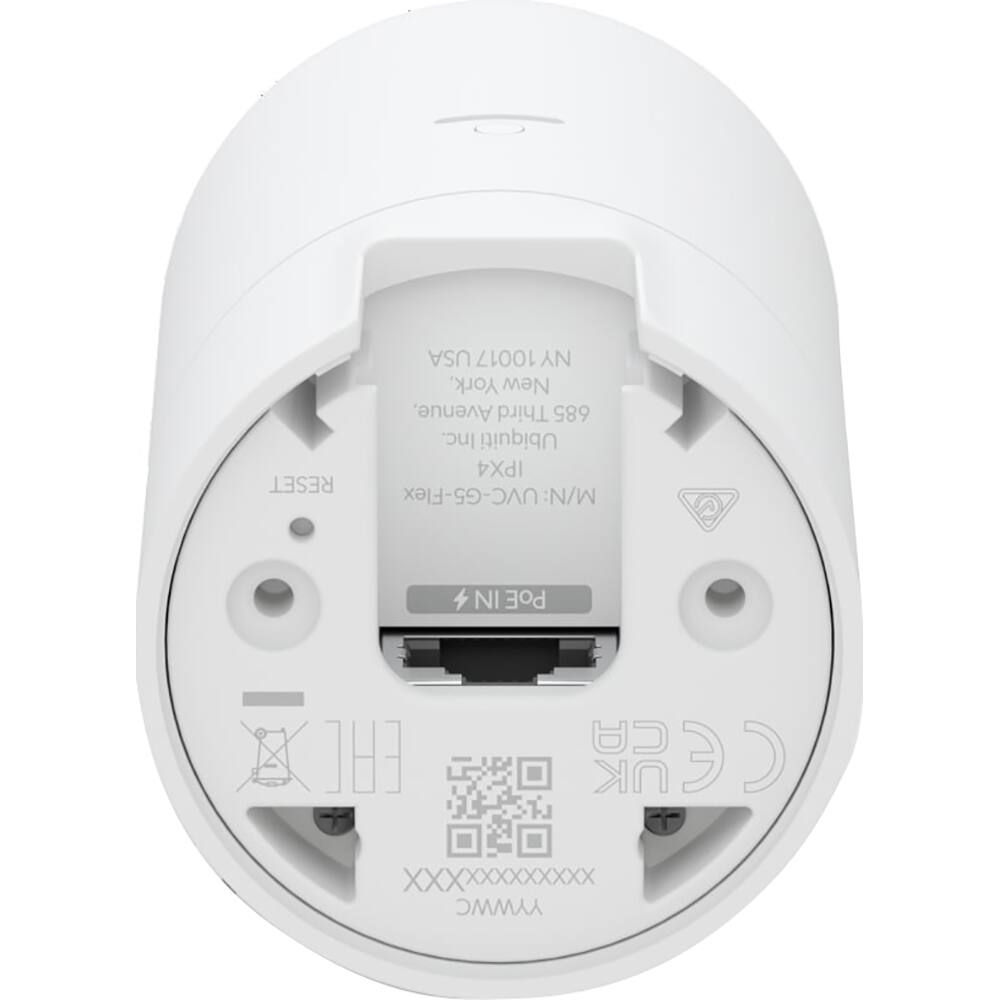 RESET  
USA 10017 NY York, New Avenue, Third 685 Inc.  
Ubiquiti IPX4 UVC-G5-Flex  
M/N: NI PoE EAC C6 UK  
XXXxXXXXXXXX YYWWC