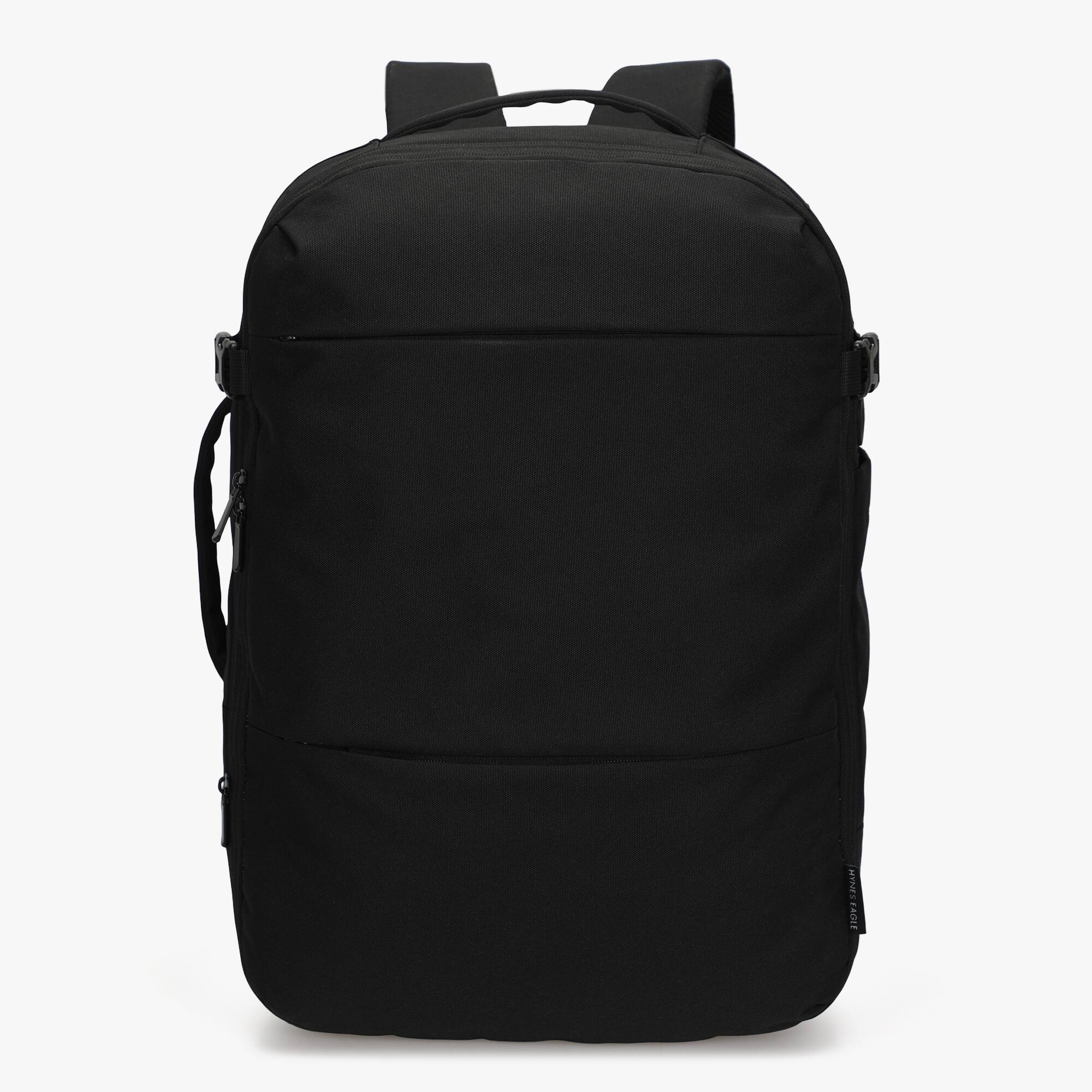 Hynes Eagle - 26L Expandable Carry On Backpack - Black