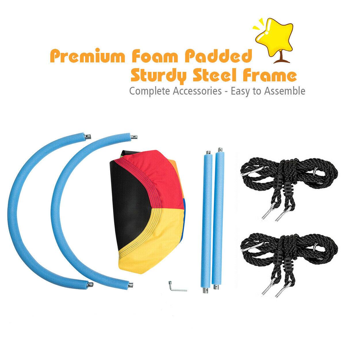 Premium Foam Padded Sturdy Steel Frame  
Complete Accessories - Easy to Assemble