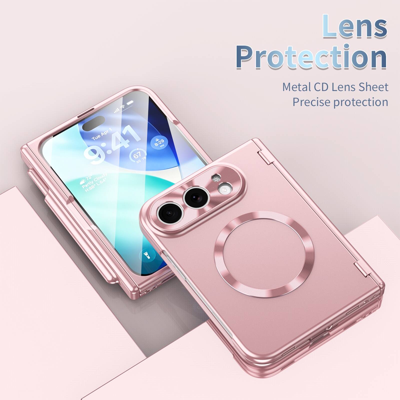 Tue Apr 1  
9:41  
67  
Partly Cloudy  
L: 64  
H: 88  

Lens Protection  
Metal CD Lens Sheet  
Precise protection