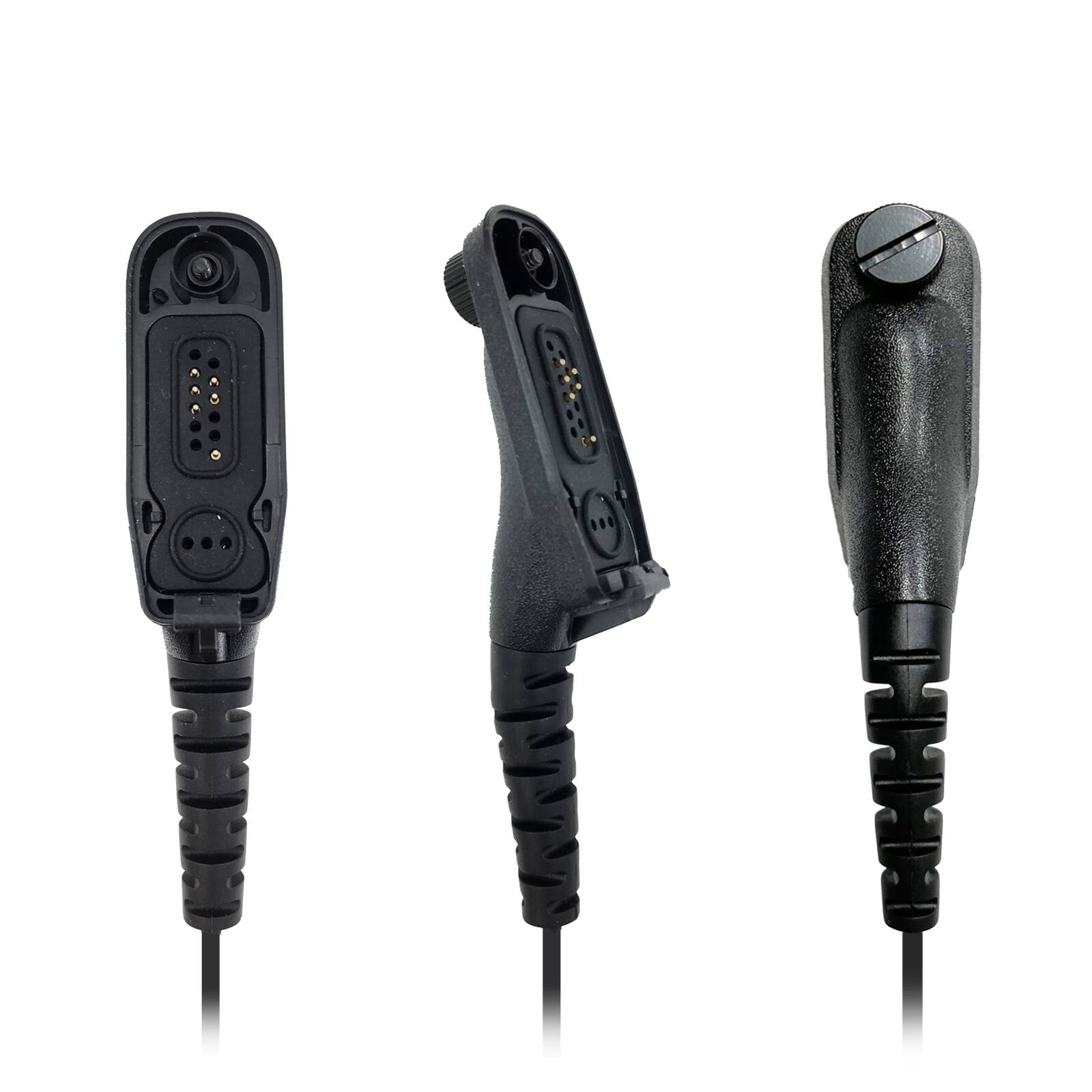 Alt View 1. ProMaxPower - Swivel Earpiece with PTT Mic for Motorola XPR7550e, APX900 & Other Radios - Coiled.