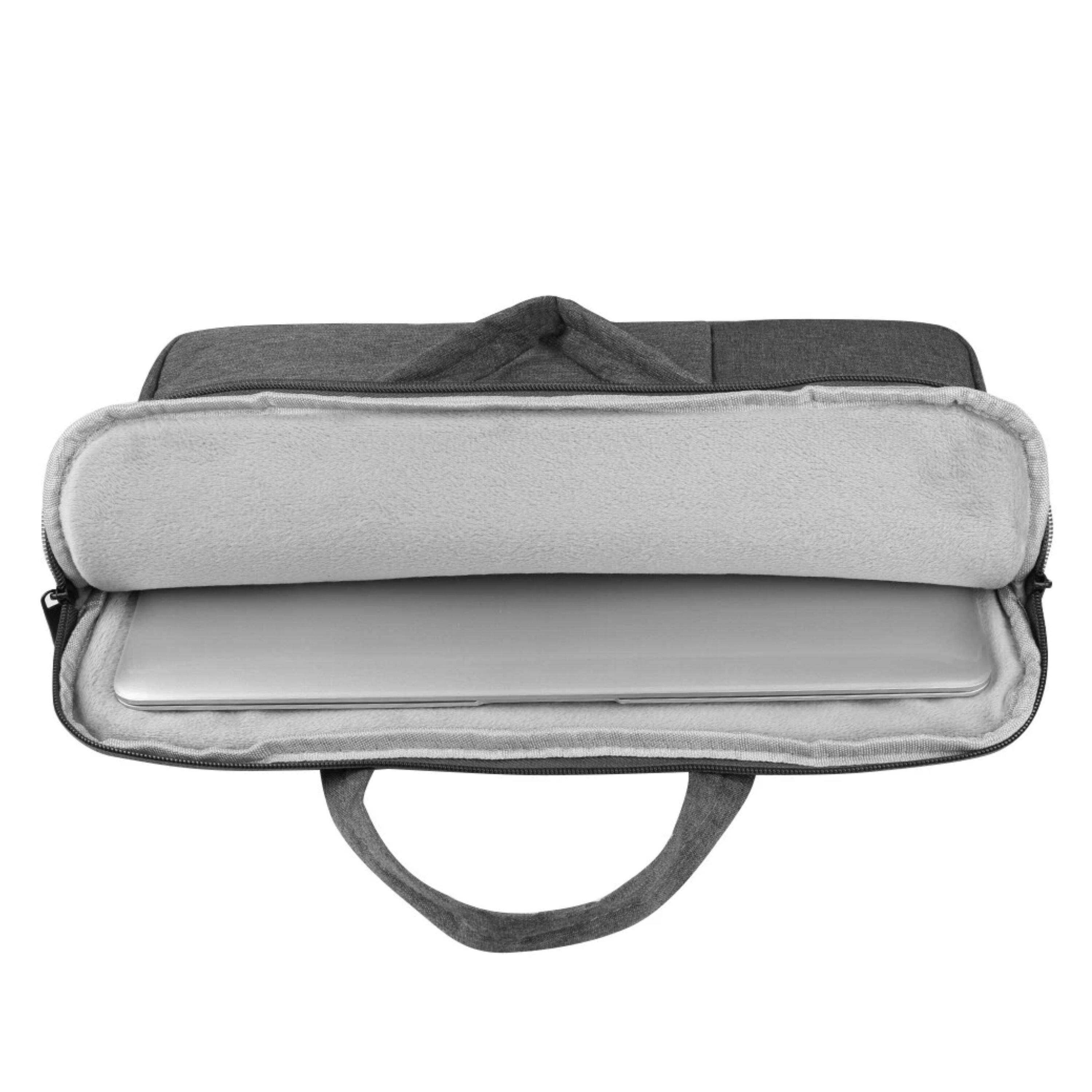 Back. Kitcheniva - Padded Sleeve Case Carry Bag For 14" Laptop Dark Gray - Dark Gray.