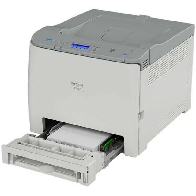 Ricoh - C125 P Desktop Wireless Laser Printer - 26 ppm 2400 x 600 dpi Print - 251 Sheets Input - Ethernet - Color