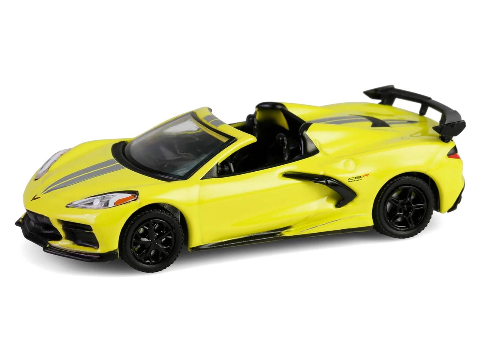 2022 Chevrolet Corvette C8.R Convertible Yellow with Silver Stripes ...