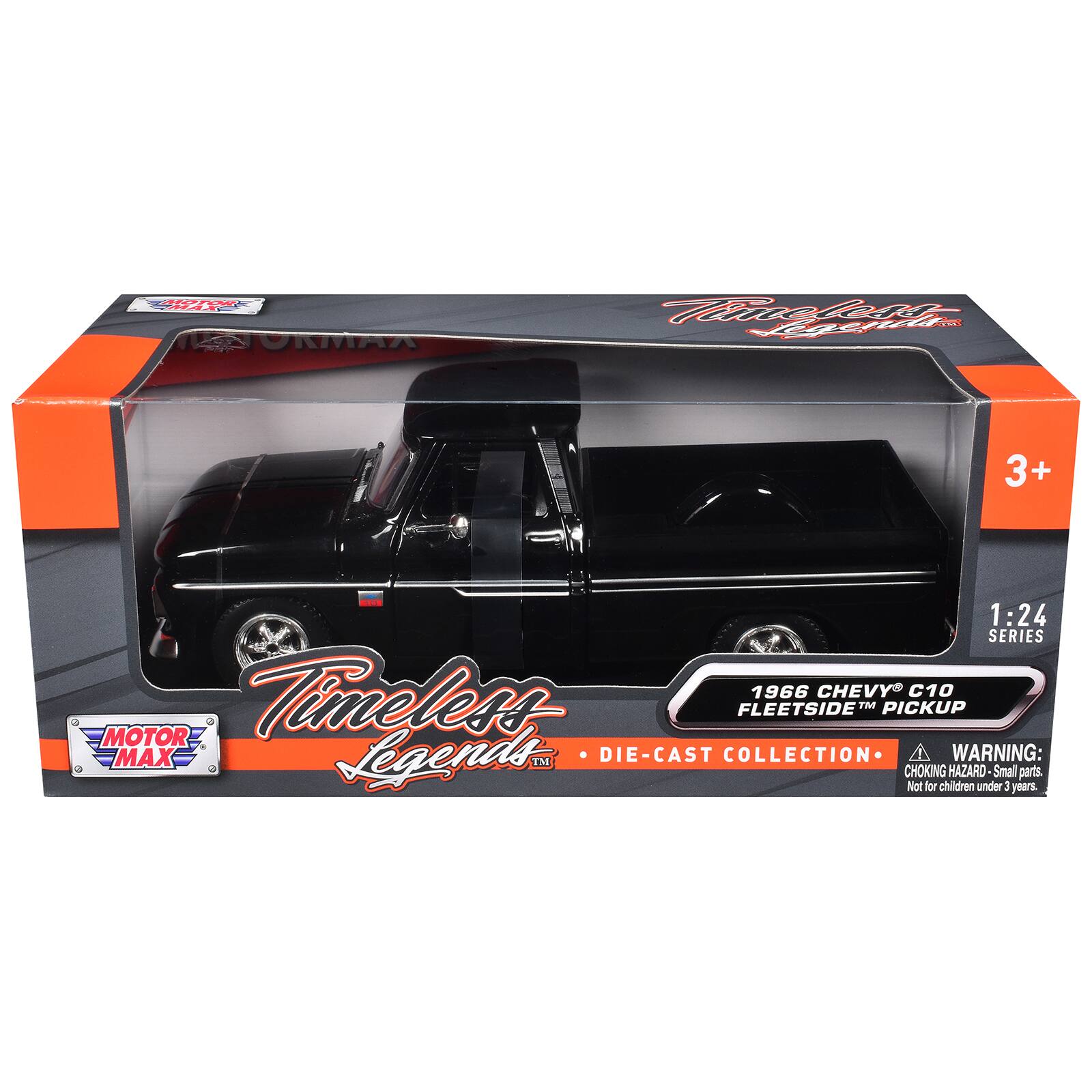 MOTOR MAX  
Timeless Legends  
3+  
1:24 SERIES  
1966 CHEVY C10 FLEETSIDETM PICKUP  
DIE-CAST COLLECTION  
WARNING: CHOKING HAZARD - Small parts. Not for children under 3 years.