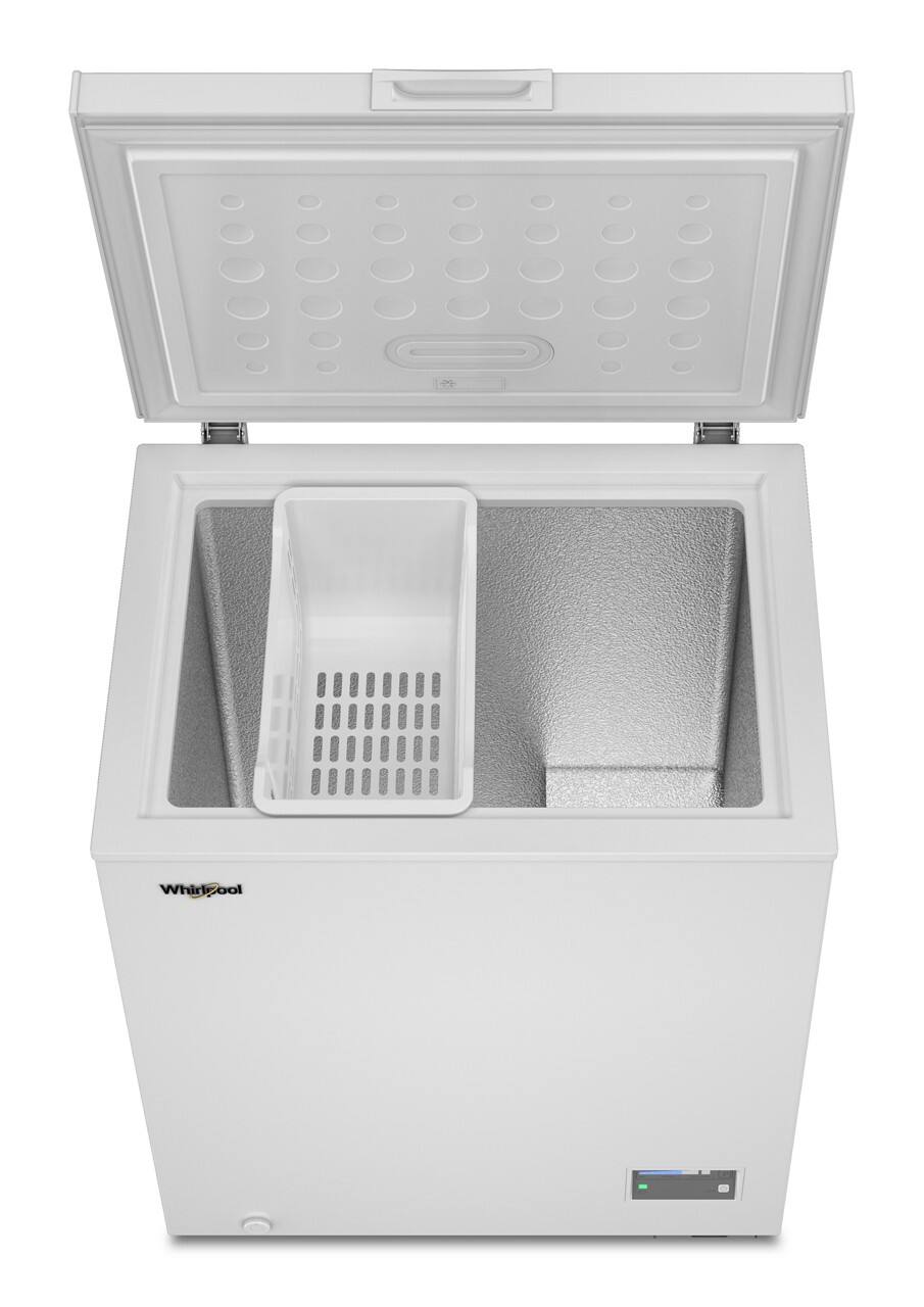 Alt View 1. Whirlpool - Whirlpool 5 cu. ft. Chest Freezer with 1 Storage Basket - White.