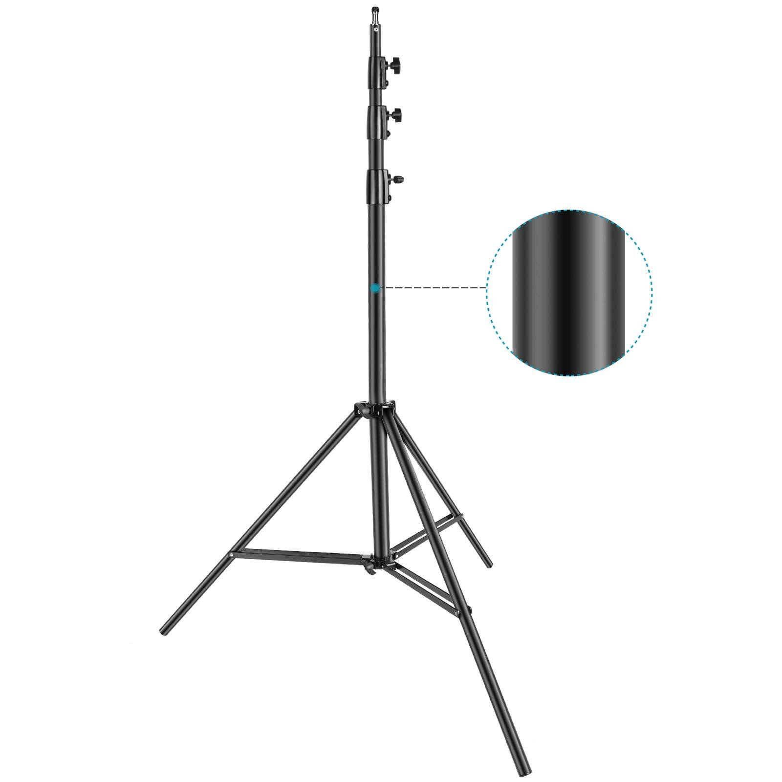 Front. Neewer - Heavy-Duty 13ft C-Stand, 22lb Load Capacity, Spring Cushion, Black.