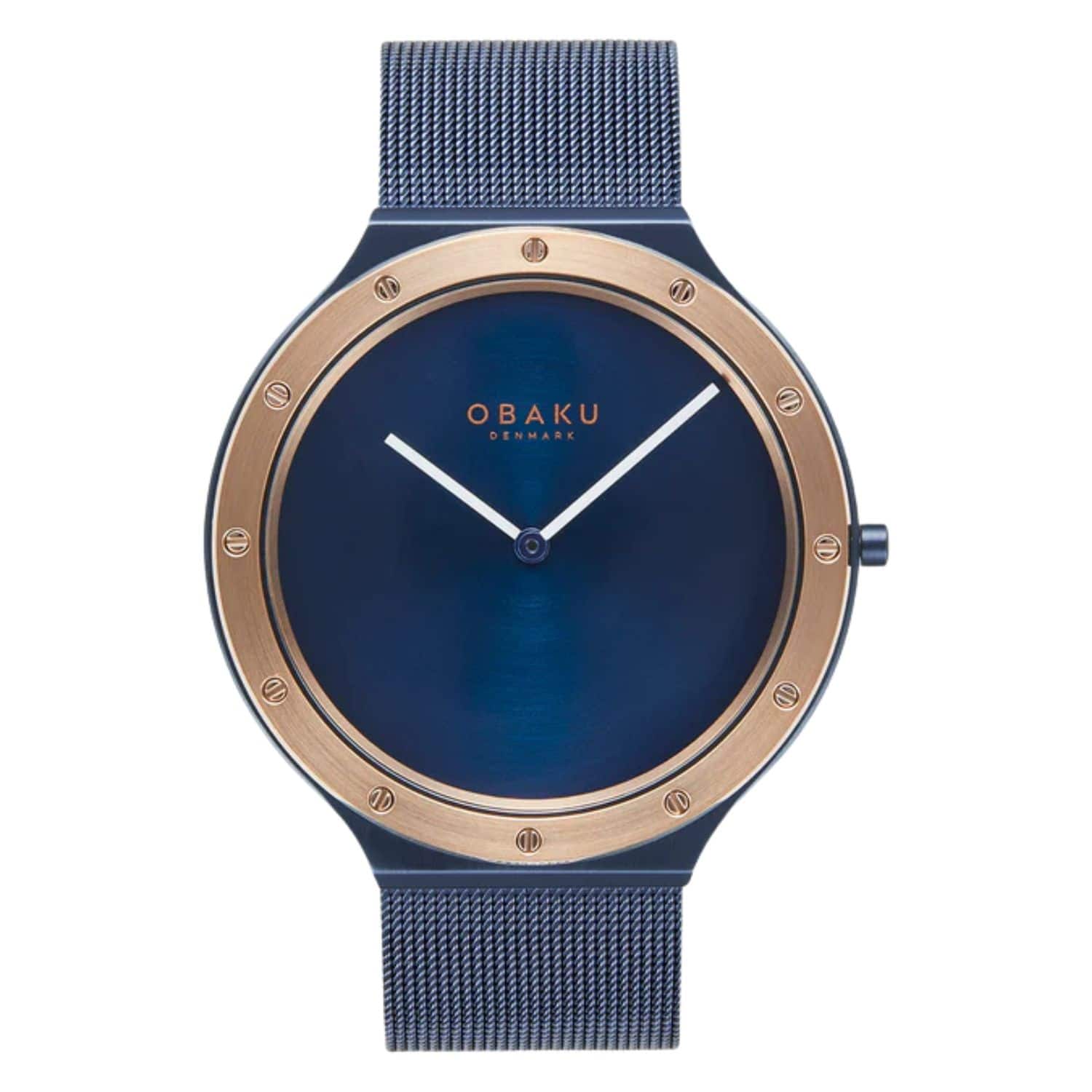 Obaku - Men's Analog Dial Watch - V285GXSLML - Blue