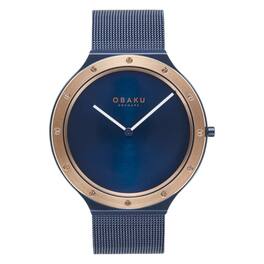Obaku - Men's Analog Dial Watch - V285GXSLML - Blue