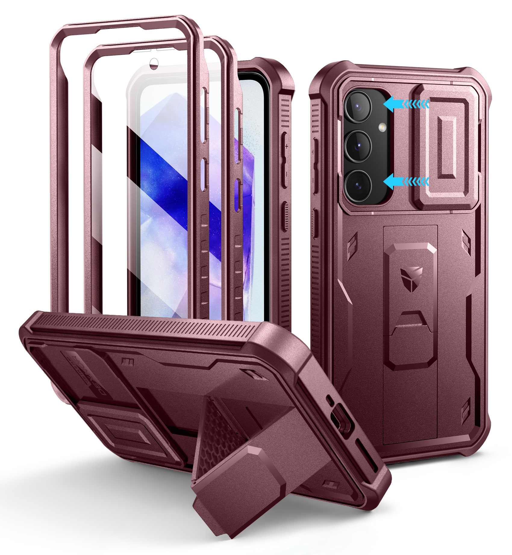 dexnor - Case for Galaxy A35 ,Camera Cover, Military Grade Protection with 2 Front Frame Screen Protector,Maroon Red - Phantom Purple price history on PriceWatchPro