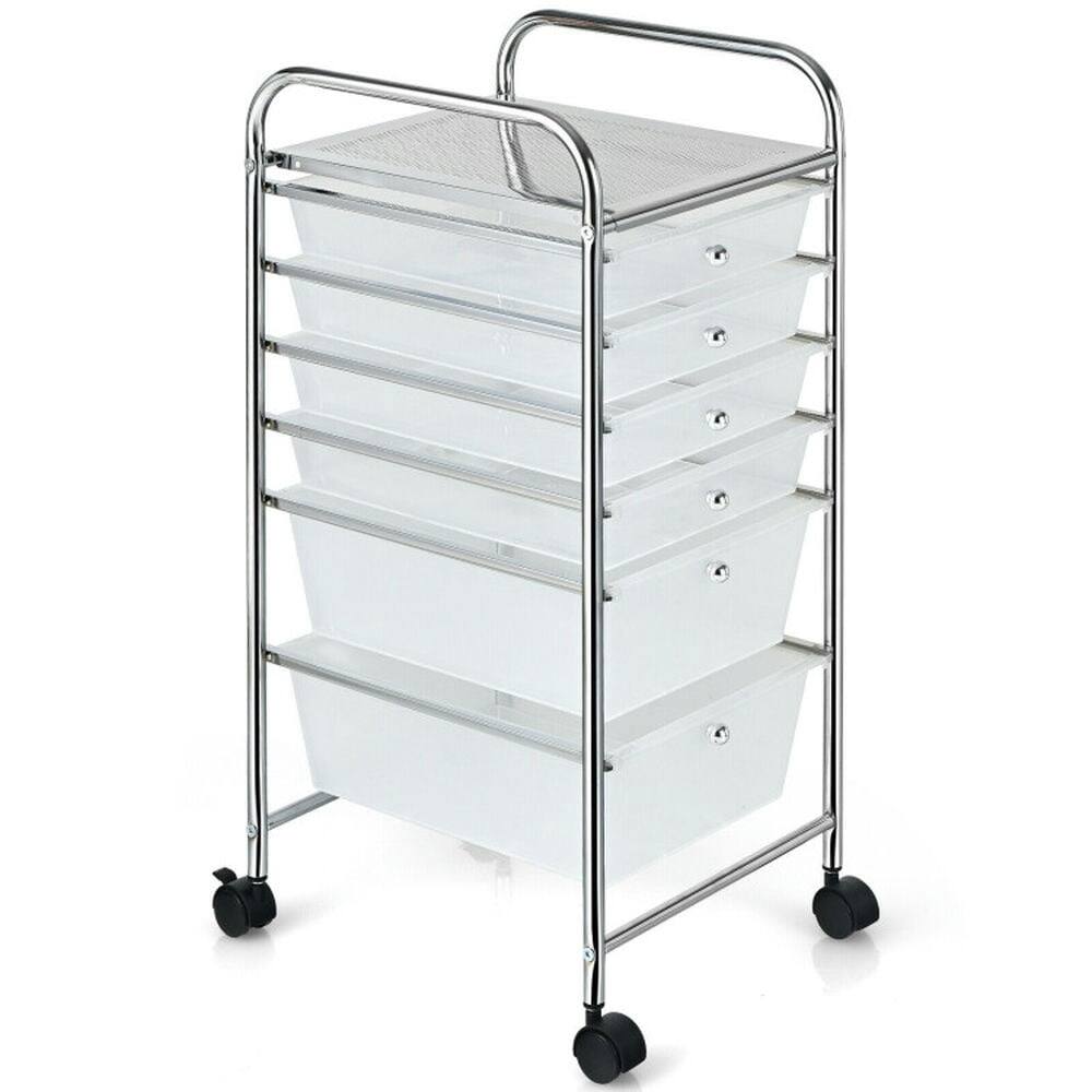 Alt View 2. Pefilos - 6 Drawers Rolling Storage Cart Organizer-Clear, Craft Organizers and Storage, Multipurpose Organizer Cart for Home - Clear.