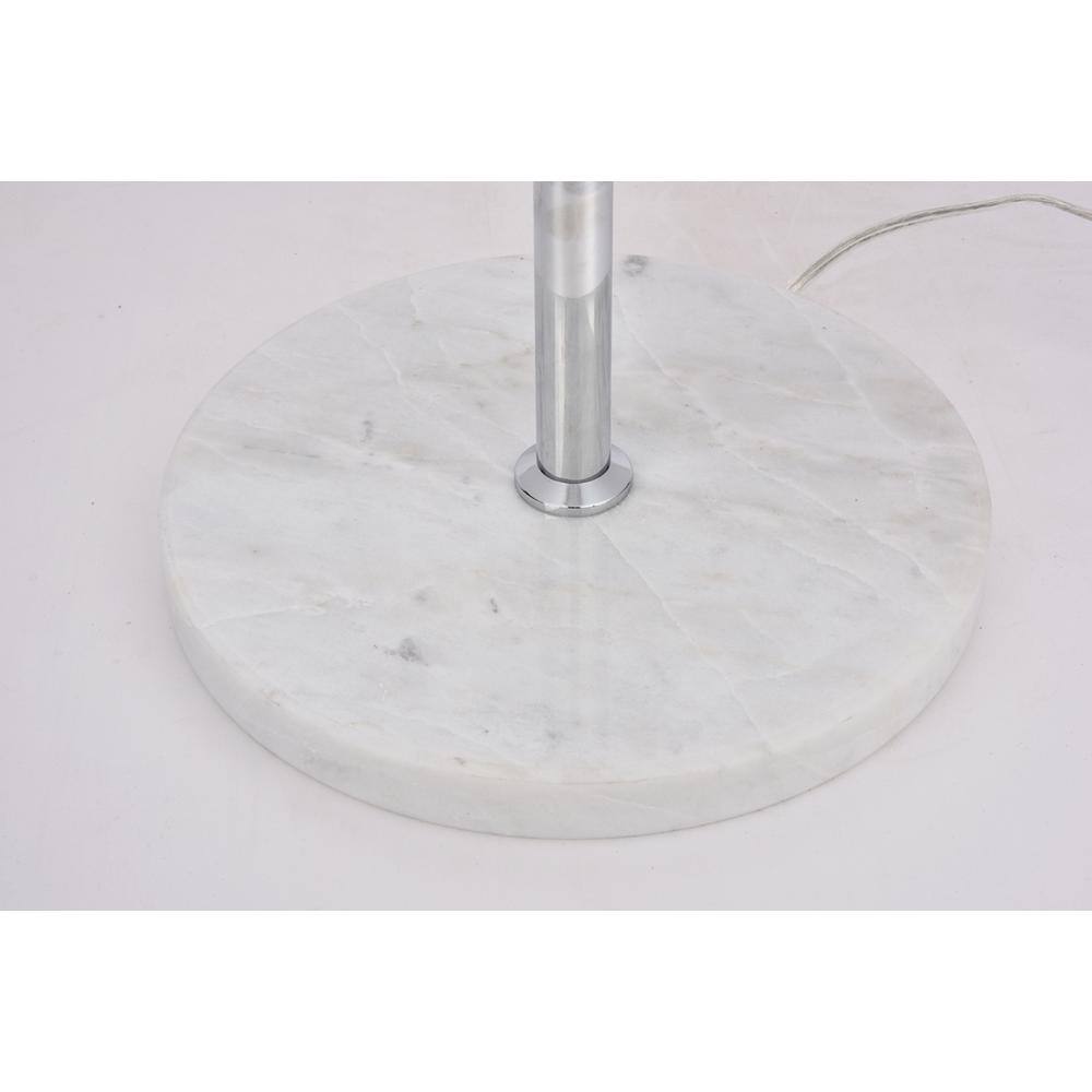Angle. Living District - Eclipse 1 Light Chrome Floor Lamp With Frosted White Glass - Chrome And Frosted White.