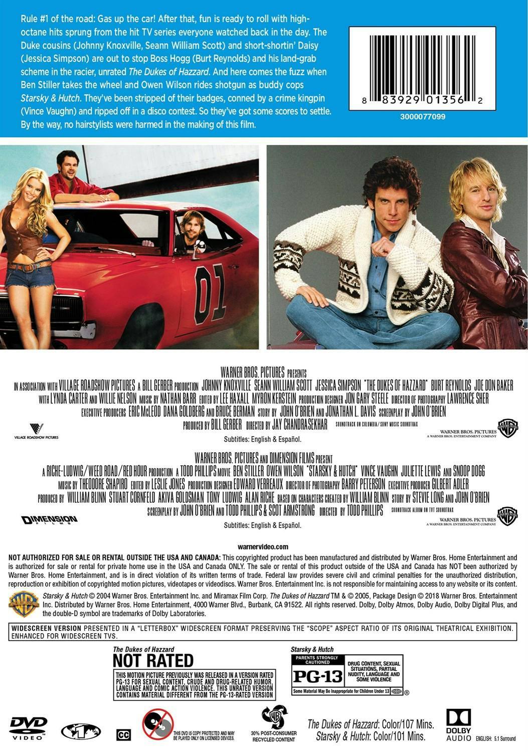Back. Dukes of Hazzard (DVD Double Feature) [DVD].