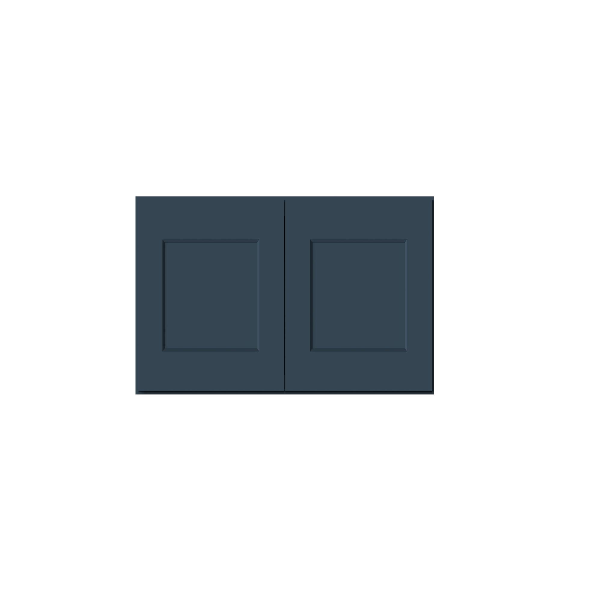 Alt View 1. Boyel Living - 36-in W x 15-in H x 12-in D Shaker RTA Kitchen Wall Cabinet with Soft-Close - Charcoal Blue.