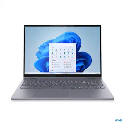 Front. Lenovo - Lenovo IdeaPad 5i 16" WUXGA IPS Touchscreen Convertible 2-in-1 Notebook Intel Core Ultra 5 225U 16GB RAM 512GB SSD Luna - Luna Grey.