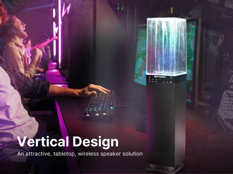 Vertical Design  
An attractive, tabletop, wireless speaker solution