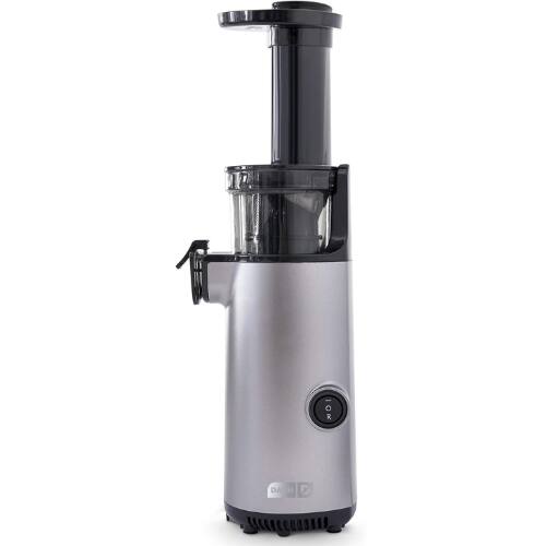 Front. DASH - DASH Deluxe Compact Slow Juicer – Masticating Cold Press, Easy Clean, Brush & Pulp Cup, Frozen Attachment, Graphite - Graphite.