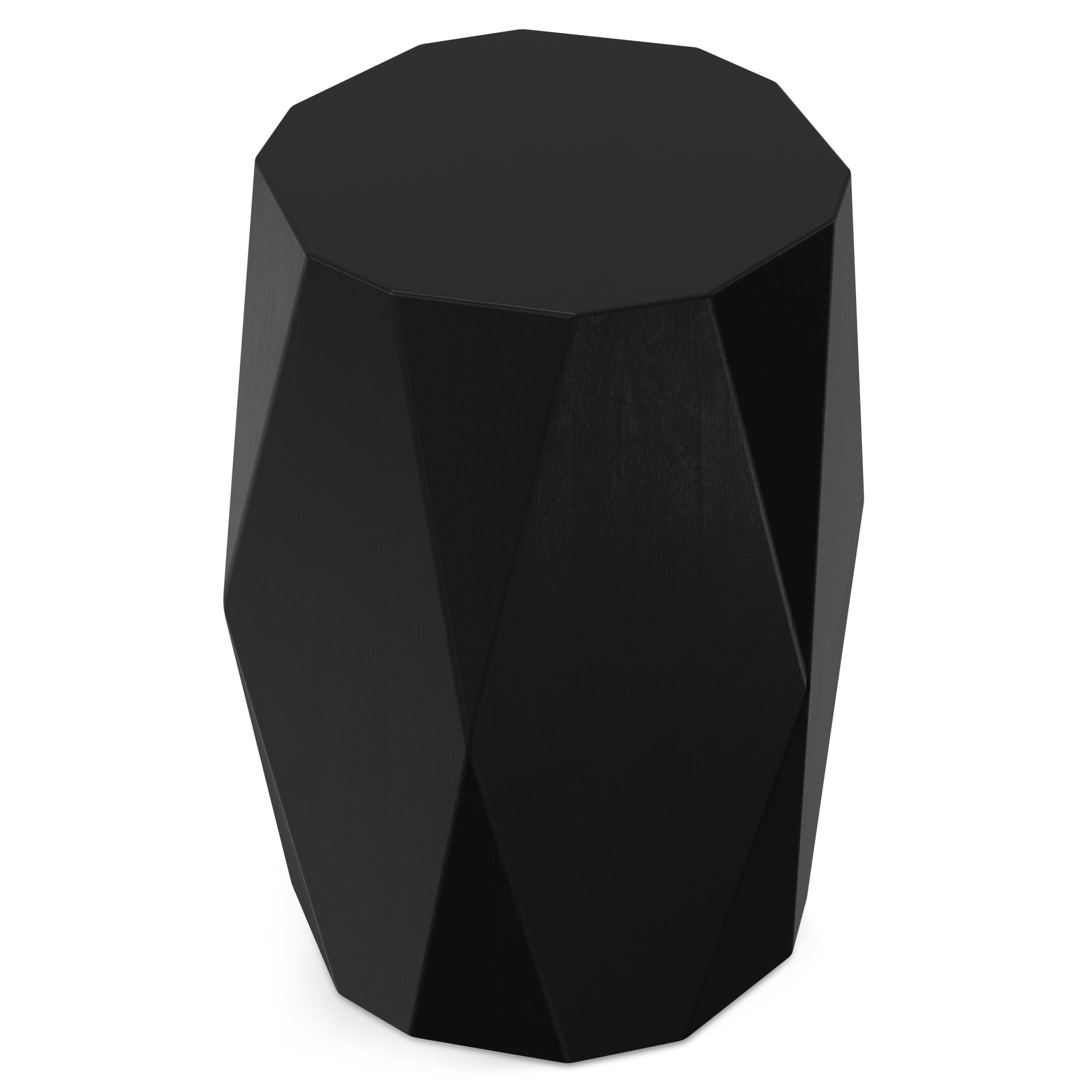 Alt View 2. Simpli Home - Judson 15 inch Wide Solid Mango Contemporary End Table in Black, Assembled - Black.