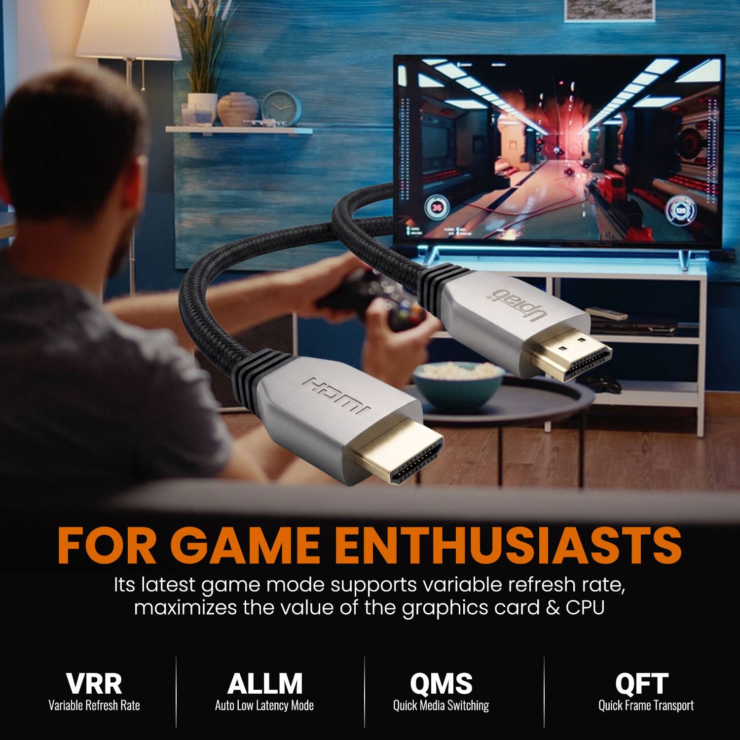 36 - 11GH FOR GAME ENTHUSIASTS

Its latest game mode supports variable refresh rate, maximizes the value of the graphics card & CPU

VRR Variable Refresh Rate
ALLM Auto Low Latency Mode
QMS Quick Media Switching
QFT Quick Frame Transport