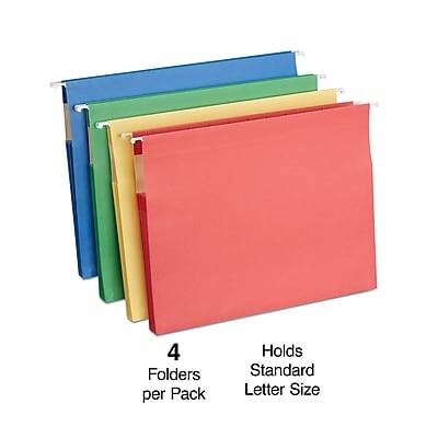 4 Folders per Pack  
Holds Standard Letter Size
