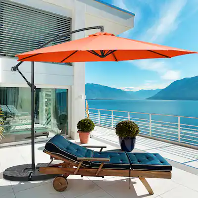 Costway 10 FT Patio Offset Umbrella w/8 Ribs Cross Base Tilt Orange COST04369 - Best Buy Costway 10 FT Patio Offset Umbrella w/8 Ribs Cross Base Tilt Orange COST04369 - Best Buy