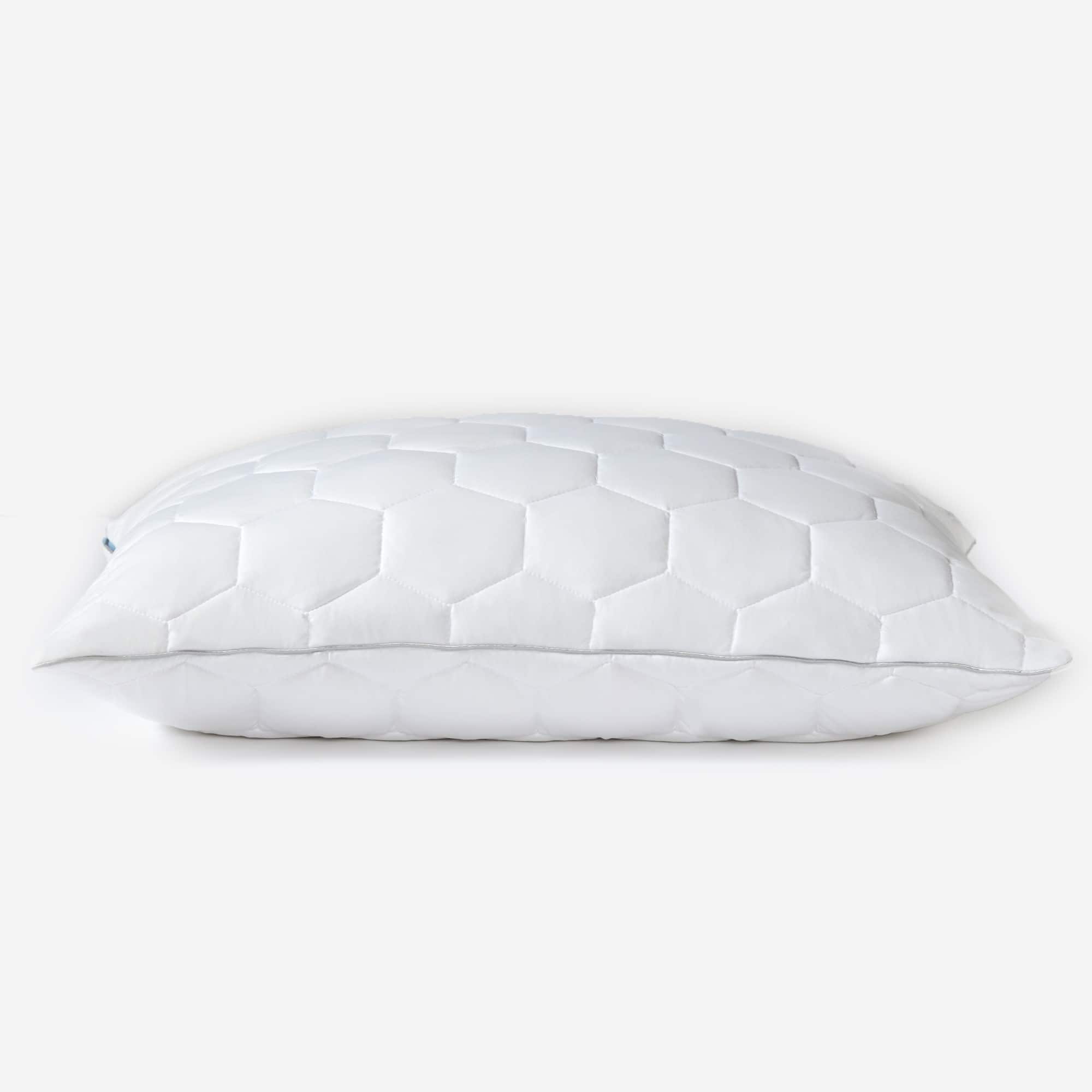 Front. SHEEX - Sleep Tech Down Alternative Stomach/Back Sleeper Pillow - Queen - Bright White.