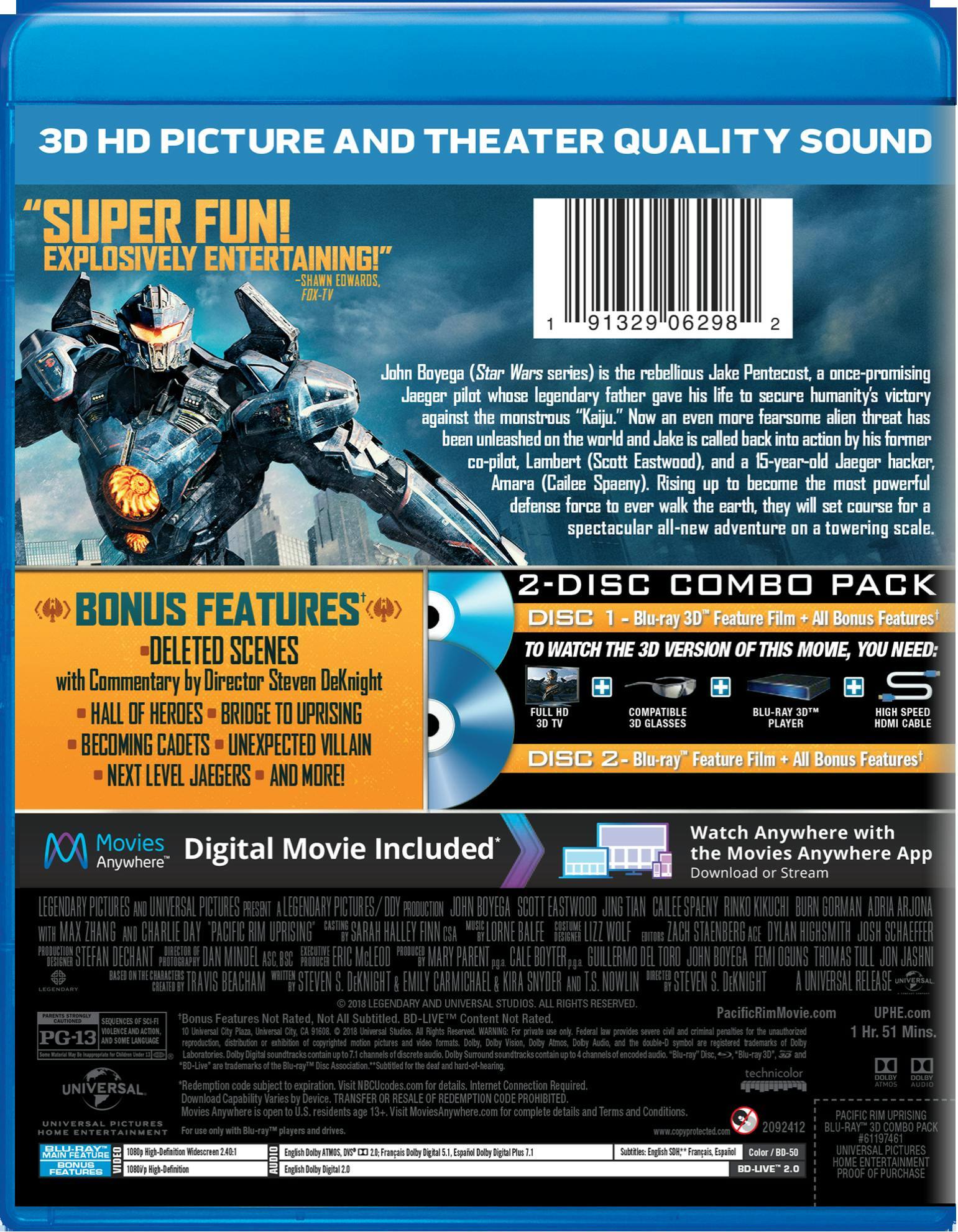 Angle. Pacific Rim - Uprising 3D (Digital) [Blu-ray].