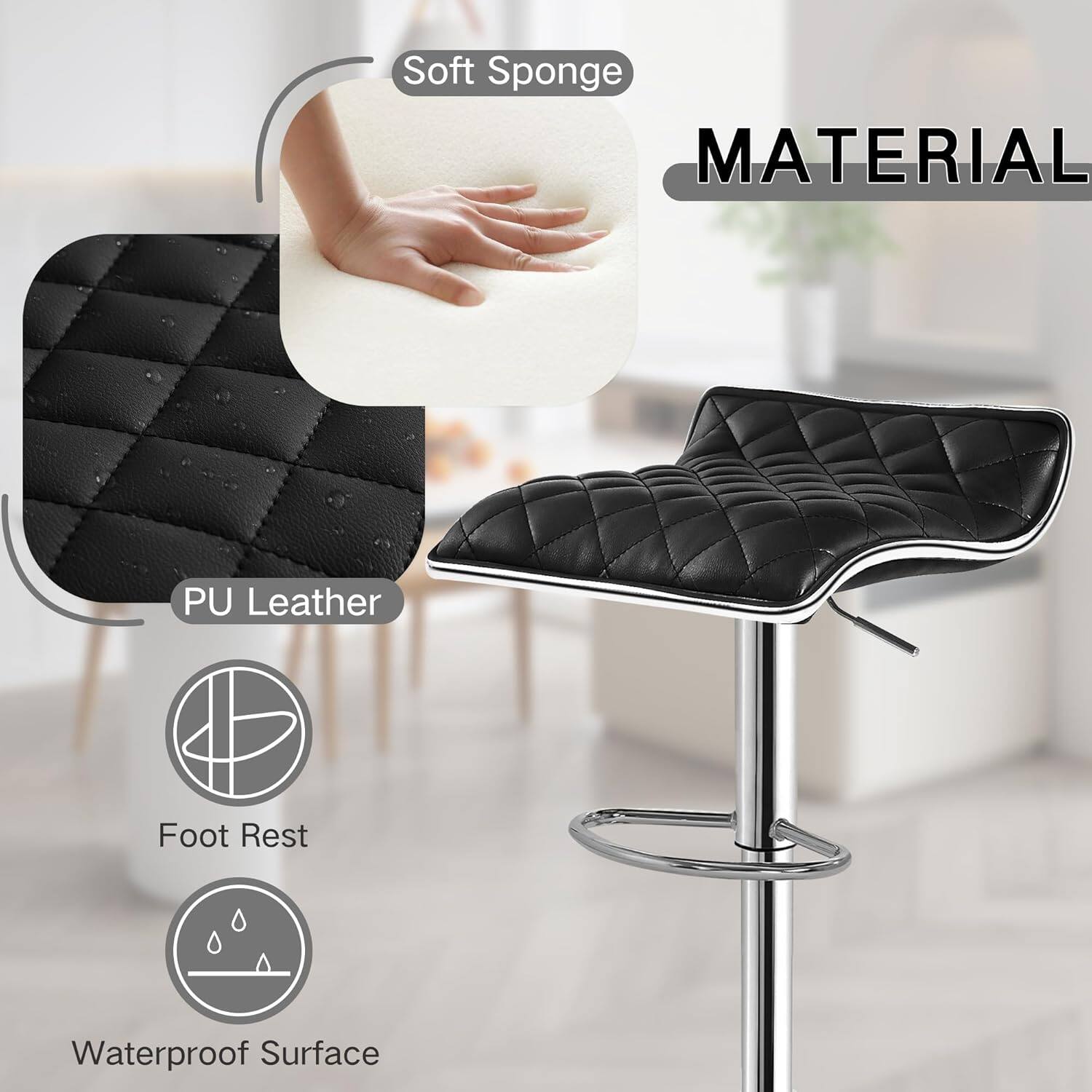 - Soft Sponge
- PU Leather
- Foot Rest
- Waterproof Surface