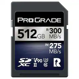 Prograde Digital - Iridium UHS-II V90 SDXC Memory Card - 512GB, Card Only