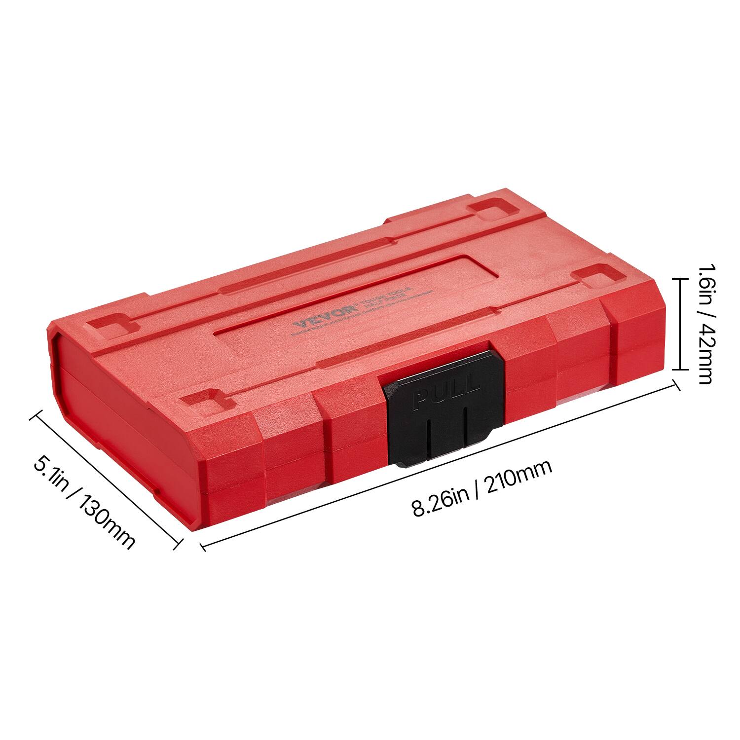 - Length: 8.26in / 210mm
- Width: 5.1in / 130mm
- Height: 1.6in / 42mm