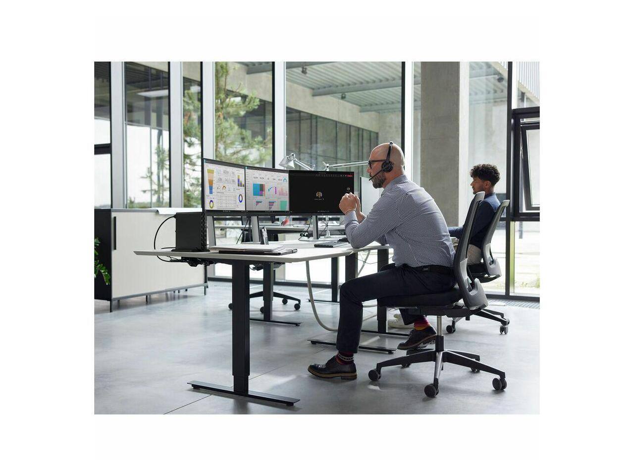 Alt View 2. HP - HP ProDesk 4 G1i Mini PC - Intel Core Ultra 5 235T, 16 GB, 512 GB, Windows 11 Pro (D32LZUT#ABA) - Black.