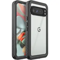 SaharaCase - Oasis Series Water-Resistant Case for Google Pixel 9 Pro XL - Clear/Black - Front_Zoom