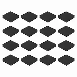 Unique Bargains - Single Sided Speaker Isolation Pads 60x60x15mm Square EVA Acoustic Foam Anti-Vibration Feet for Speaker Subwoofer, 16pcs - Black