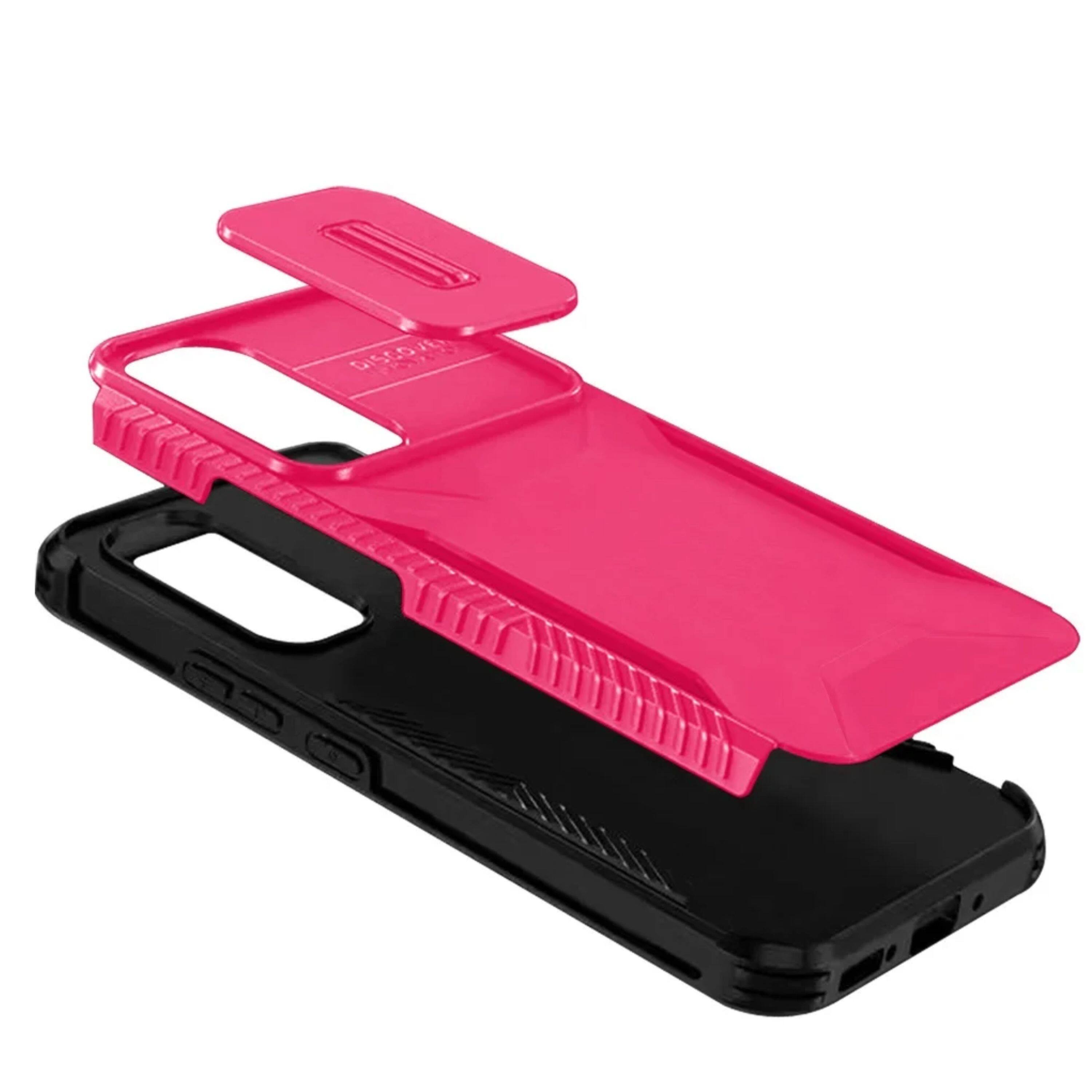 Kitcheniva Rugged Side Grip Sliding Rear Lens Cover Plus Tempered Glass ...