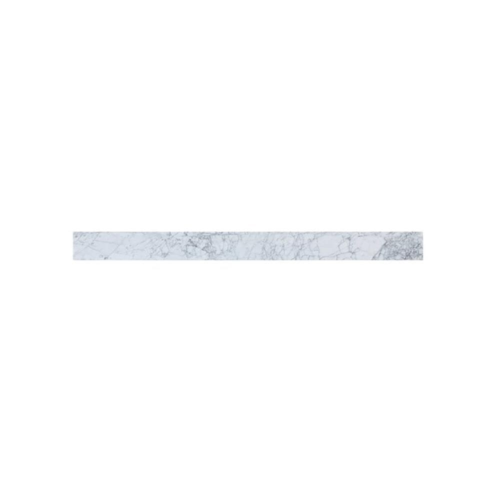 Left. Elegant Kitchen and Bath - 48 inch backsplash in carrara white - Carrara White.