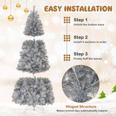 Costway 7 FT Christmas Tree Artificial Xmas Tree with 807