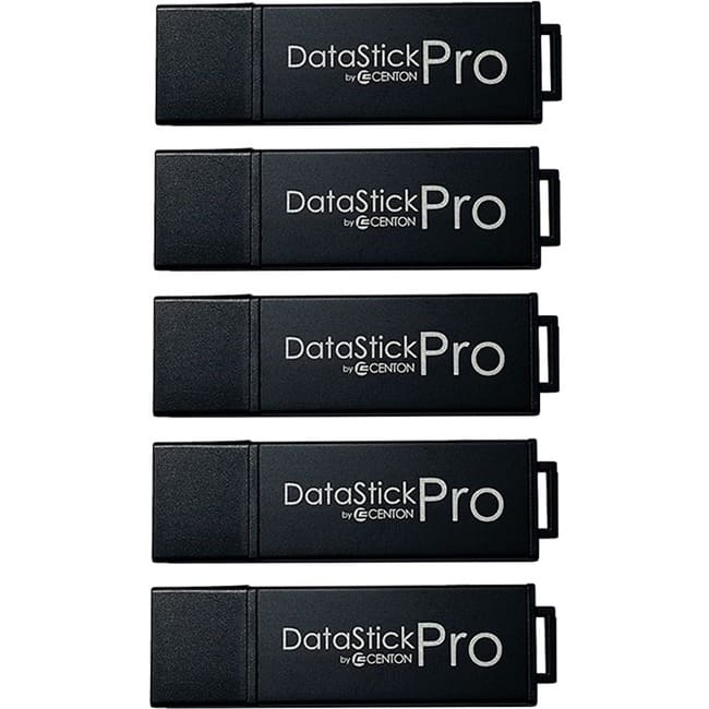 Centon - VALUEPACK USB 3.0 DATASTICK PRO , 64GB, 5 PACK - Black