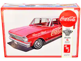 Skill 3 Model Kit 1963 Chevrolet II Nova Wagon "Coca-Cola" 1/25 Scale Model by AMT - Red