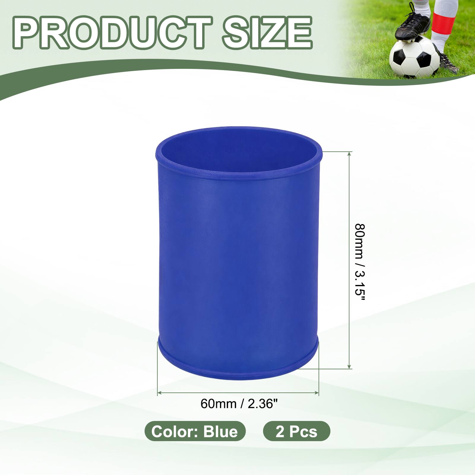 PRODUCT SIZE  
80mm / 3.15"  
60mm / 2.36"  
Color: Blue  
2 Pcs