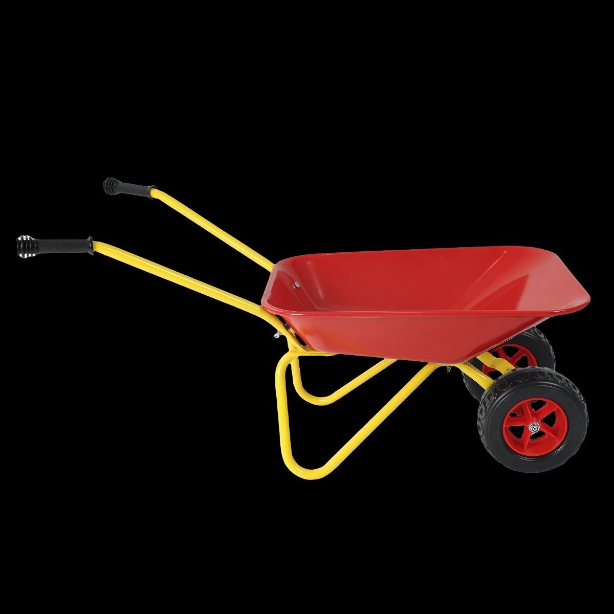 Alt View 1. Loheer - Loheer Kids Metal Wheelbarrow Two Wheel Garden Cart for Children 33 LBS Capacity Red.