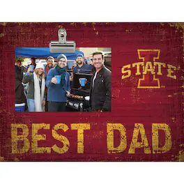 Fan Creations - Iowa State Cyclones 8'' x 10.5'' Best Dad Clip Frame - Multicolor
