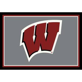 Imperial - Wisconsin Badgers 5'4'' x 7'8'' Spirit Rug - Black